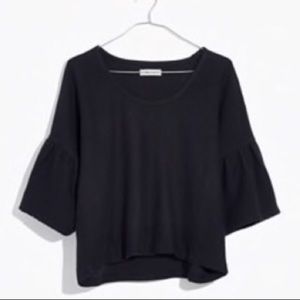 Madewell texture & thread gathered-sleeve top
